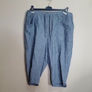 Classic Edition Blue Cropped blue/Grey Pants Size Petite Xxl